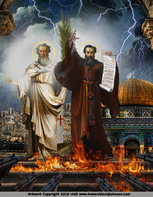 The two Witnesses Enoch Elijah Revelation Painting art